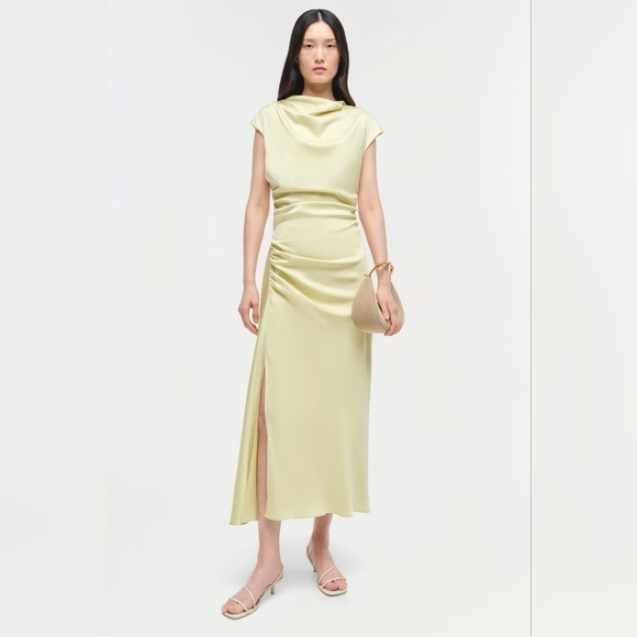 jonathan simkhai mia fluid satin dress Jonathan Simkhai Sz 10 Mia Fluid Satin Dress